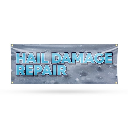 Signmission Hail Damage Repair, 18 Inch x 48 Inch, Vinyl Banner B-30687