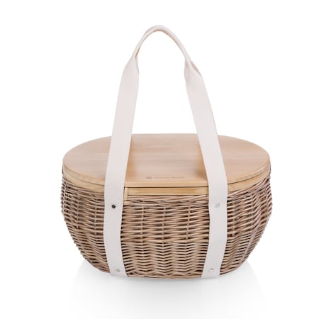 Picnic Time Family Of Brands Castaway Insulated Cooler Picnic Basket, Sunprint 131-00-381-000-0