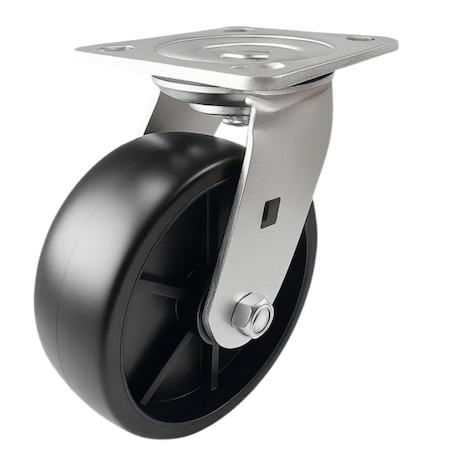 Hyw Products Heavy Duty Caster 6in Plastic Wheel, Swivel 40-60S-A1-HP