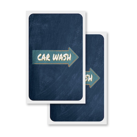 Signmission Car Wash, Vinyl Decals Only 24 Inch x 36 Inch, Vinyl Decal, 2PK DSB-2436-2PACK-30353