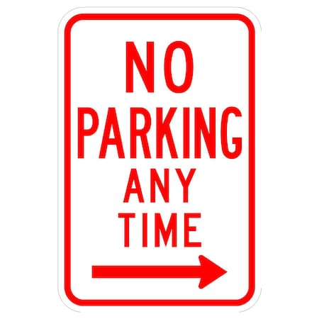 Sign Solutions Usa Parking Sign, 12 in W, Aluminum Sign, White DCS12HWT1218CUS00136