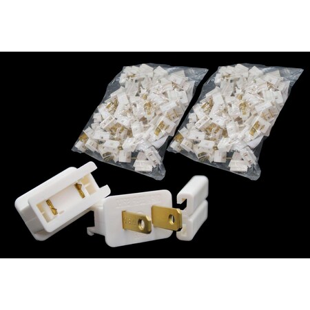 Currentactual Male Slide-On SPT-2 Plug, White, 50PK CU3273163
