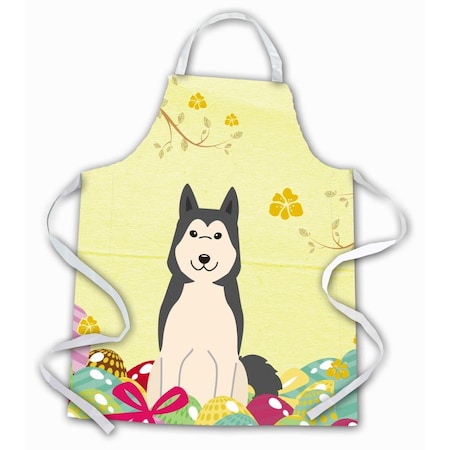 Carolines Treasures Easter Eggs West Siberian Laika Spitz Apron BB6025APRON