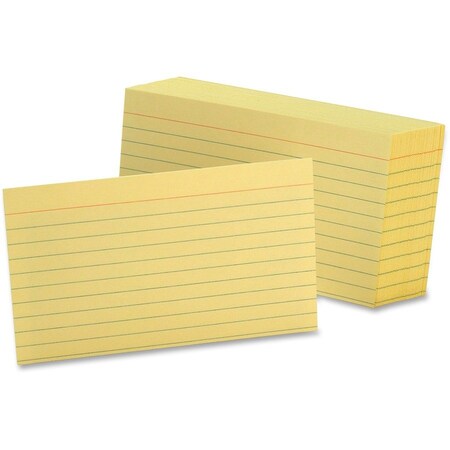 Tops Business Forms Oxford, Ruled Index Cards, 3 X 5, Canary, 100PK 7321CAN