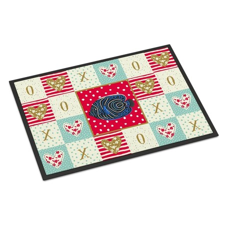 Carolines Treasures 24 x 36 in. Emperor Angelfish Love Indoor or Outdoor Mat CK5469JMAT
