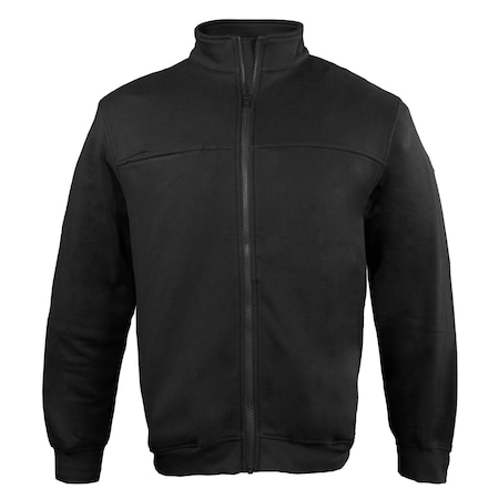 Propper Men's Station Job Shirt, 65% Cotton/35% Polyester Fleece, Full Zip, Black, M F5841