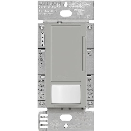 Lutron Motion Snsr, PIR, 120-277V AC, Gray MS-Z101-GR