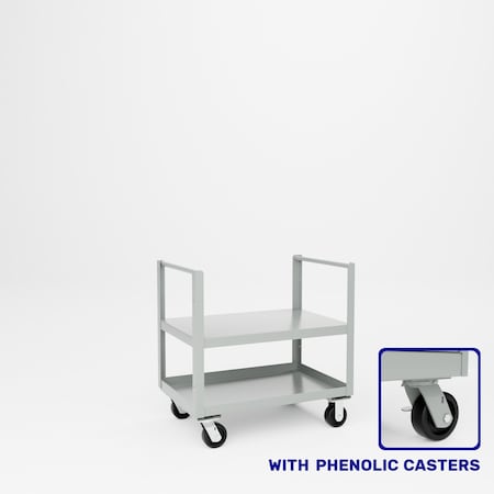Pucel Double End Push Handle Truck, 24 in. W x 36 in. L x 36 in H, Gray 24-TRE-36P