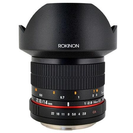 Rokinon 14mm F2.8 Full Frame Ultra Wide Angle Lens for Canon EF Mount Cameras with Built-in AE Chip AE14M-C