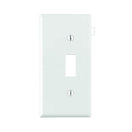 Leviton White 1 gang Thermoplastic Nylon Toggle Sectional End Wall Plate 0PSE1-00W