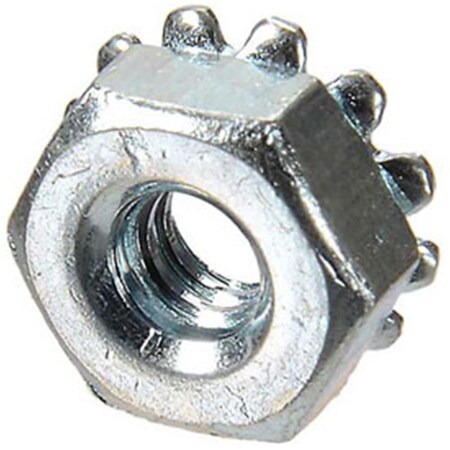 Brighton-Best External Tooth Keps Lock Nut - 10-32 in. - Steel - Zinc CR Plus 3 - Pack of 100, 100PK B2100923