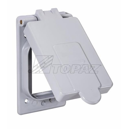 Topaz GFI Receptacle Cover, PVC, Rectangle, 2.8125" x 4.5625" 1321