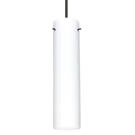 Besa Lighting Besa Stilo 16 Pendant, Opal Matte, Black Finish, 1x 100W MAX E26 Base 1JT-722407-BK