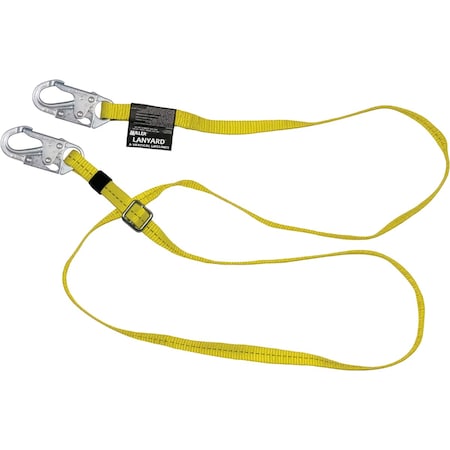 Miller Adjustable Webbing Positioning Lanyard with Steel Locking Snap Hooks 210WLS-Z7/6FTYL