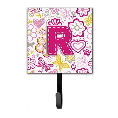 Carolines Treasures Letter R Flowers And Butterflies Pink Leash and Key Holder CJ2005-RSH4