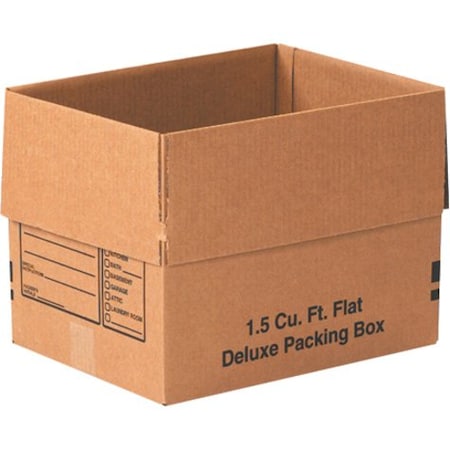 Zoro Select 16 in x 12 in x 12 in Shipping Box, Kraft, Corrugate, Single Wall, 32 ECT 161212DPB