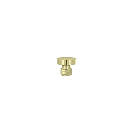 Deltana Button Tip, Solid Brass, Unlacquered Brass, 1 in W DSBU3-UNL