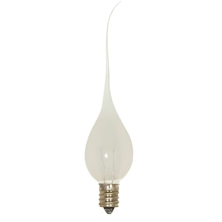 Satco 5W C7 Incandescent, 1000 Avg. Hrs, 10 Lu, Candelabra base, 120V, 2-Card S4520
