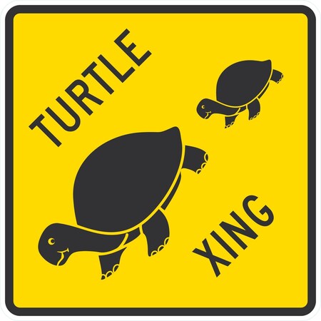 Lyle Turtle Xing (W/Sym), 24x24, Engineer Grade, Yellow G-12915-EG_24x24