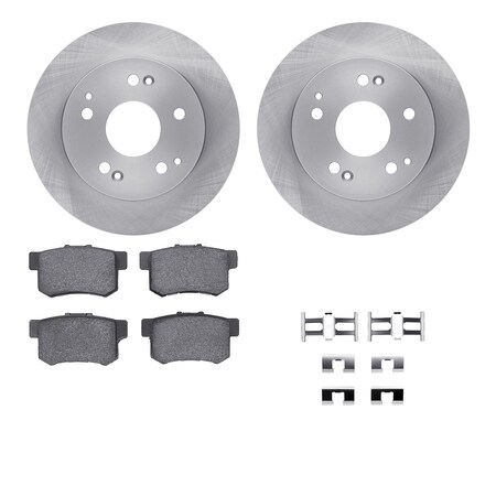 Dynamic Friction Co DFC Brake Rotor with 5000 Brake Pads and Hardware Kit 6512-59258