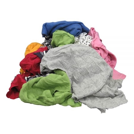 M&B Absorbents T-Shirt Rags, 23x16x13 in. Wipers, Multi-Colored, 300PK 20-202
