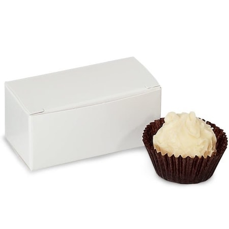 Nashville Wraps White Candy Truffle Boxes, 2-5/8x1-5/16x1-1/4, Holds 2, 50PK TC2WH
