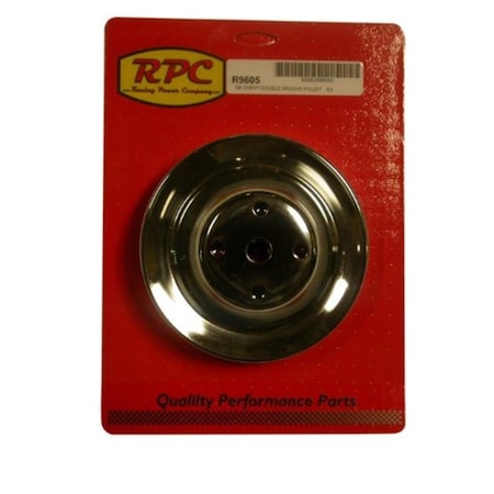 Racing Power R9605 283-350V Water Pump Pulley for 1978-1981 Chevy Bel Air, Chrome RPC-R9605