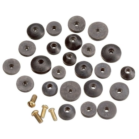 Plumb Pak Faucet Washer Assortment, Brass/Rubber, For: Sink and Faucets PP805-21