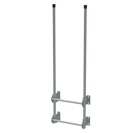 Vestil Steel Walk Through Dock Ladder 2 Step 300 Lb. Capacity Silver DKL-2-SL