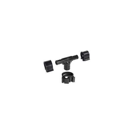 Flair-It PEXLOCK Reducing Pipe Tee with Clamp, 1/2 x 3/4 in, 100 psi Pressure 30823