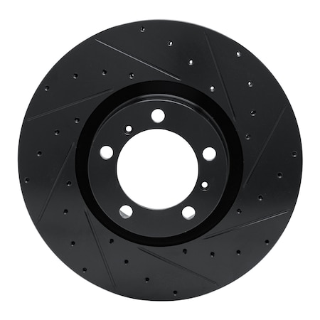 Dynamic Friction Co DFC Brake Rotor - Drilled and Slotted - Black 633-02085D