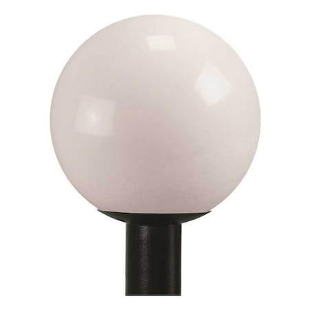 Liteco Black Outdoor White Globe with Post Top Fitter FG212-I100-BW