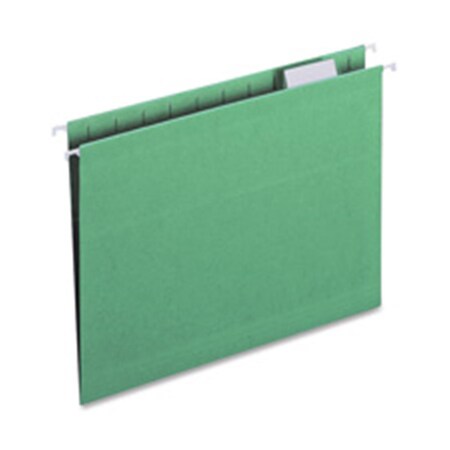 Pen2Paper Hanging File Folder- w- Vinyl Tabs- .2 Cut- Letter- Green PE926628