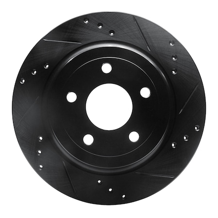 Dynamic Friction Co DFC Brake Rotor - Drilled and Slotted - Black 633-47038R
