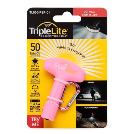 Triplelite 50 lm Pink LED Flashlight AAA Battery TL050-PSP-01