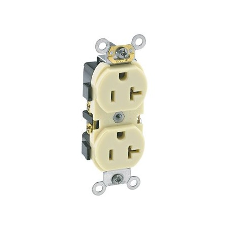 Leviton Industrial Series Heavy Duty Grade Duplex Receptacle, 20 Amp, 125 Volt 5342-I