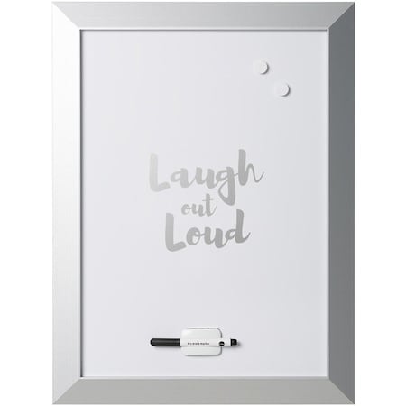 Mastervision Magnetic Dry-Erase, "Lol" Quote, Silver Metallic Frame, 18" X 24" MM04448522
