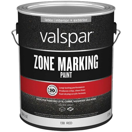 Sw Valspar Cabot, Mccloskey, Valspar Pt 1 Gal Valspar Paint 138 Red Zone Marking Paint Acrylic Water-Based Paint for Traffic or Zone 136