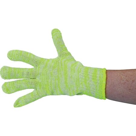 Workhorse Chartreuse Poly/Cotton Knit Hand Protection Gloves, 7-Gauge, 24PK 2100