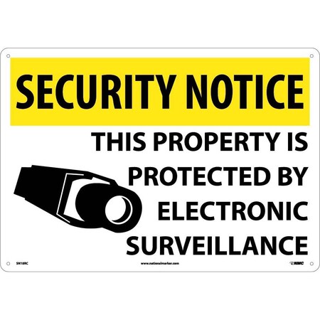 Nmc Security Notice Electronic Surveillance Sign, SN18RC SN18RC