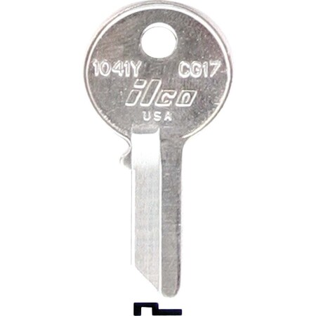 Kaba Ilco Chicago Nickel Plated Desk Key CG17 / 1041Y, 10PK AL3202003B
