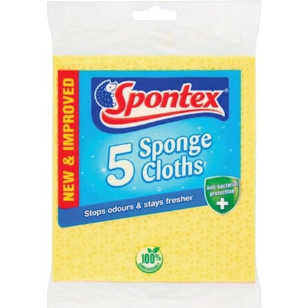 Spontex Sponge Cloth, 5-Count 2159134