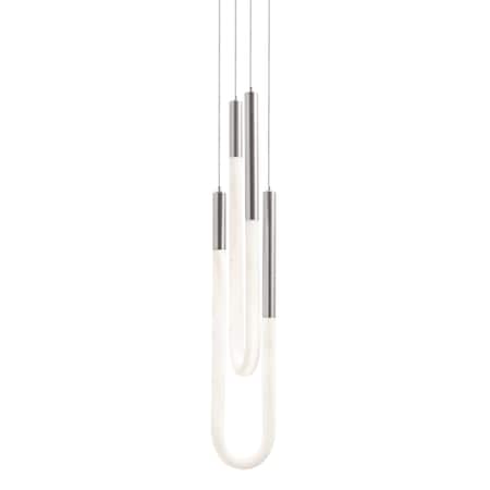 Afx Adel Double LED Pendant, Satin Nickel ADEP0606LAJUDSN