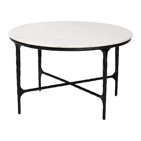 Baxton Studio Akanji Marble Coffee Table, Round 270-14706-ZORO