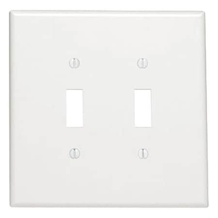 Leviton Wall Plate, Toggle, White, Plastic 88109