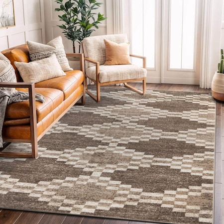 World Rug Gallery Southwestern Geometric Area Rug 5 ft x 7 ft Beige WR92BEIGE5X7
