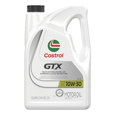 Castrol Engine Oil, 10W-30, Conventional, 5qt 03093