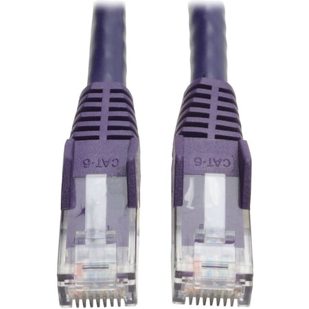 Eaton Tripp Lite Series Cat6 Gigabit Snagless Molded UTP Ethernet Cable RJ45 M/M, PoE, Purple, 50 N201-050-PU