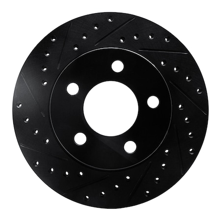 Dynamic Friction Co DFC Brake Rotor - Drilled and Slotted - Black 633-42015L