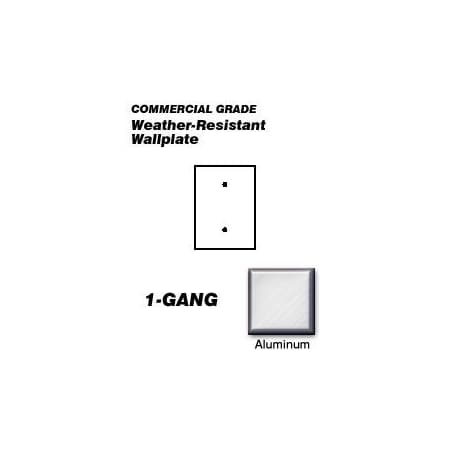 Leviton Blank Wallplate, Weather-Resistant, Gang 1, Aluminum 83014-EXT